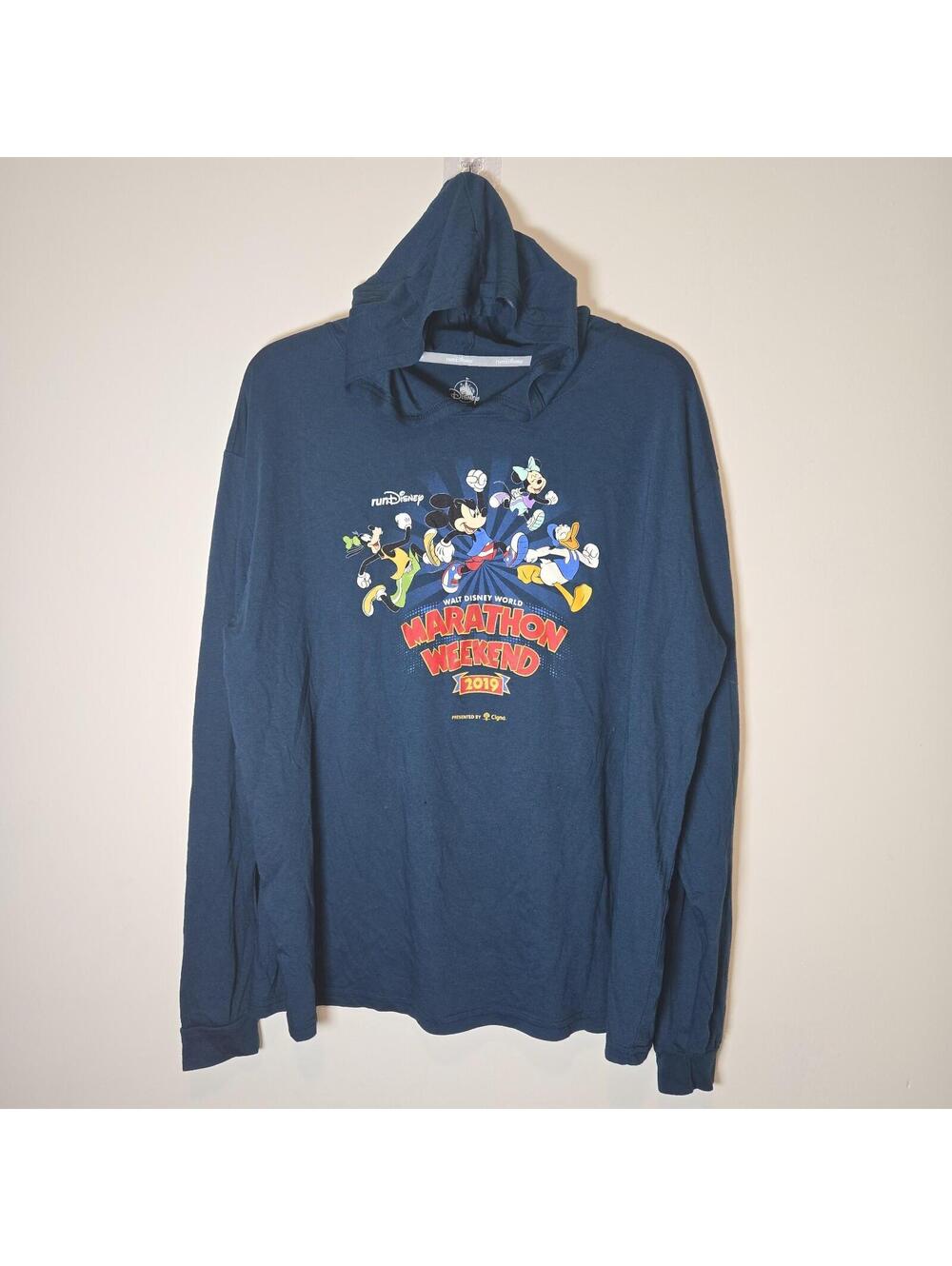 RunDisney Disney World Marathon Weekend 2019 Mickey Lightweight Hoodie sz XXL